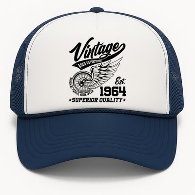 Winged Wheel Vintage 1964 Aged To Perfection Superior Quality 60th Birthday Trucker Hat