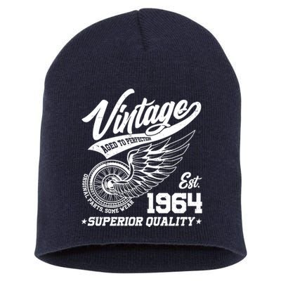 Winged Wheel Vintage 1964 Aged To Perfection Superior Quality 60th Birthday Short Acrylic Beanie