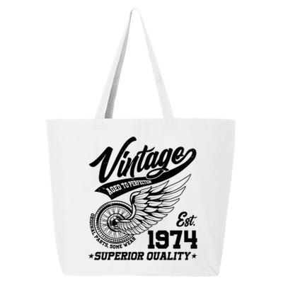 Winged Wheel Vintage 1974 Aged To Perfection Superior Quality 50th Birthday 25L Jumbo Tote