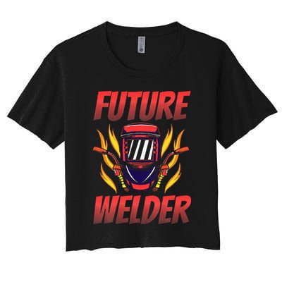 Welder Welding Vintage Future Welder Crop Top