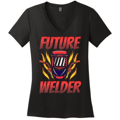 Welder Welding Vintage Future Welder Women's V-Neck T-Shirt