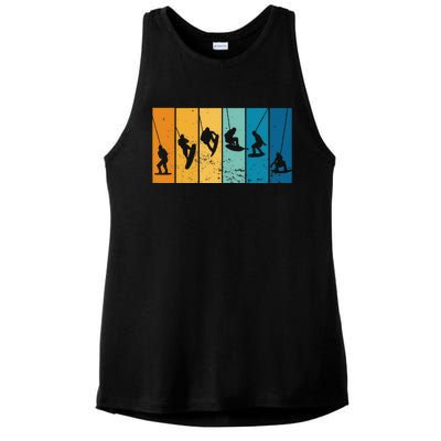 Wakeboarding Wakeboarder Vintage Wakeboard Ladies PosiCharge Tri-Blend Wicking Tank