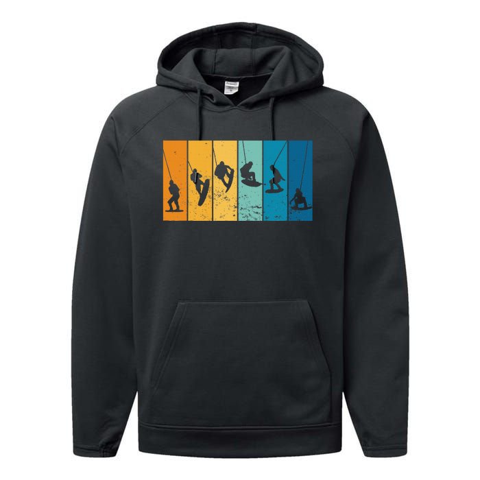 Wakeboarding Wakeboarder Vintage Wakeboard Performance Fleece Hoodie