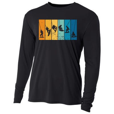 Wakeboarding Wakeboarder Vintage Wakeboard Cooling Performance Long Sleeve Crew