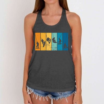 Wakeboarding Wakeboarder Vintage Wakeboard Women's Knotted Racerback Tank