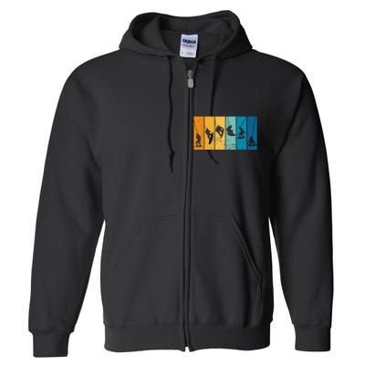 Wakeboarding Wakeboarder Vintage Wakeboard Full Zip Hoodie