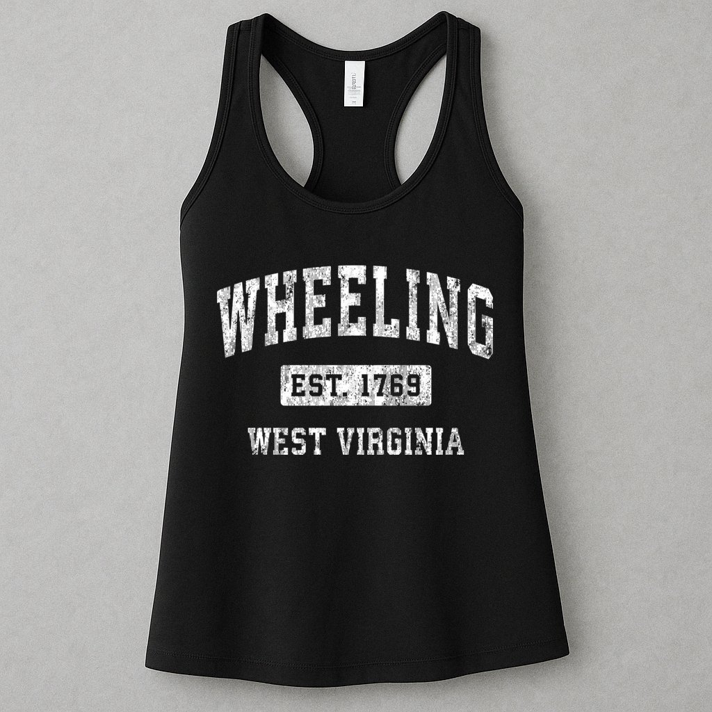 Wheeling West Virginia Wv Vintage Established Sports Womens Tank Top