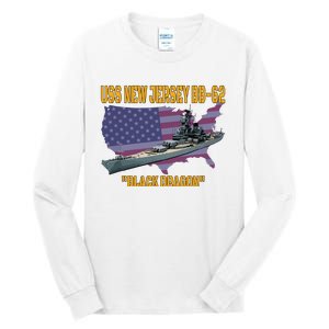 Ww2 Warship Vietnam War Uss New Jersey Bb62 Battleship Tall Long Sleeve T-Shirt