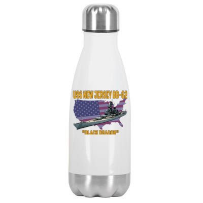 Ww2 Warship Vietnam War Uss New Jersey Bb62 Battleship Stainless Steel Insulated Water Bottle