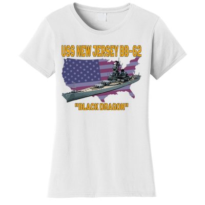 Ww2 Warship Vietnam War Uss New Jersey Bb62 Battleship Women's T-Shirt