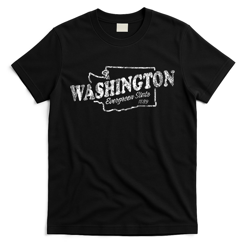 Washington Wa Vintage Graphic Evergreen State T-Shirt