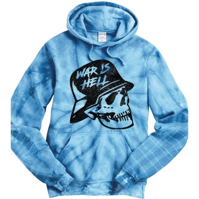 WWI WWII Veteran Military Skull - War Is Hell Tie Dye Hoodie