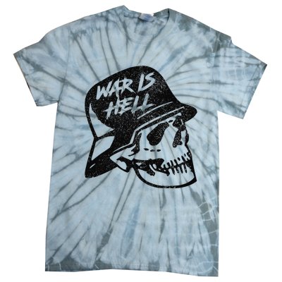 WWI WWII Veteran Military Skull - War Is Hell Tie-Dye T-Shirt