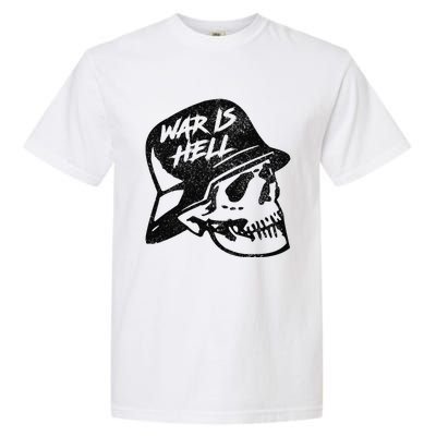 WWI WWII Veteran Military Skull - War Is Hell Garment-Dyed Heavyweight T-Shirt