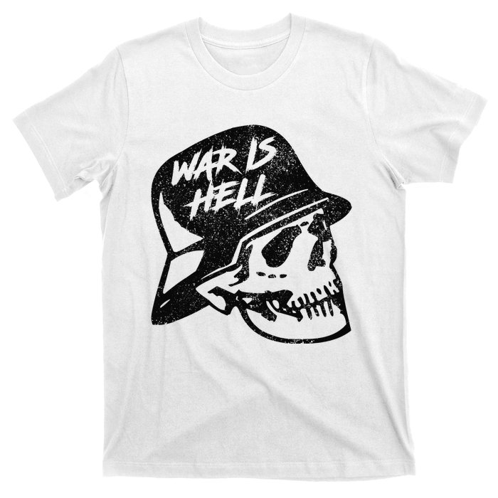 WWI WWII Veteran Military Skull - War Is Hell T-Shirt