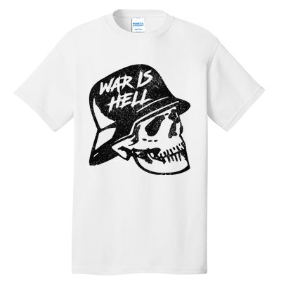 WWI WWII Veteran Military Skull - War Is Hell Tall T-Shirt