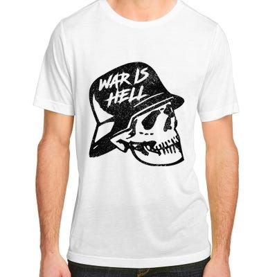 WWI WWII Veteran Military Skull - War Is Hell Adult ChromaSoft Performance T-Shirt