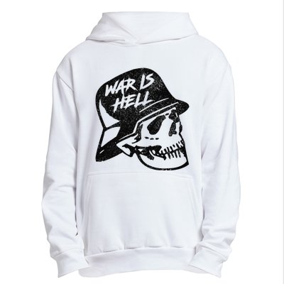 WWI WWII Veteran Military Skull - War Is Hell Urban Pullover Hoodie