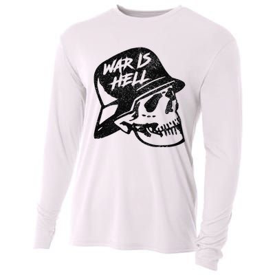 WWI WWII Veteran Military Skull - War Is Hell Cooling Performance Long Sleeve Crew