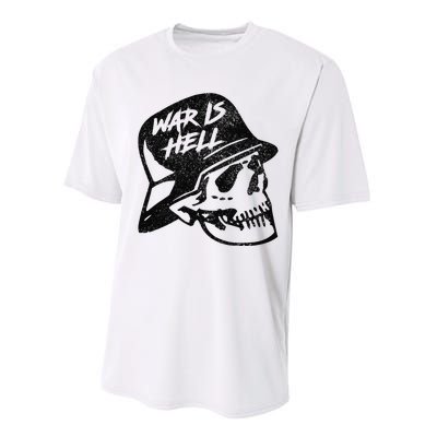 WWI WWII Veteran Military Skull - War Is Hell Performance Sprint T-Shirt