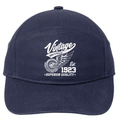 Winged Wheel Vintage 1923 Aged To Perfection Superior Quality 100th Birthday 7-Panel Snapback Hat