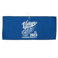 Winged Wheel Vintage 1923 Aged To Perfection Superior Quality 100th Birthday Large Microfiber Waffle Golf Towel