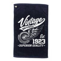 Winged Wheel Vintage 1923 Aged To Perfection Superior Quality 100th Birthday Platinum Collection Golf Towel