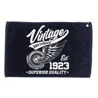 Winged Wheel Vintage 1923 Aged To Perfection Superior Quality 100th Birthday Grommeted Golf Towel