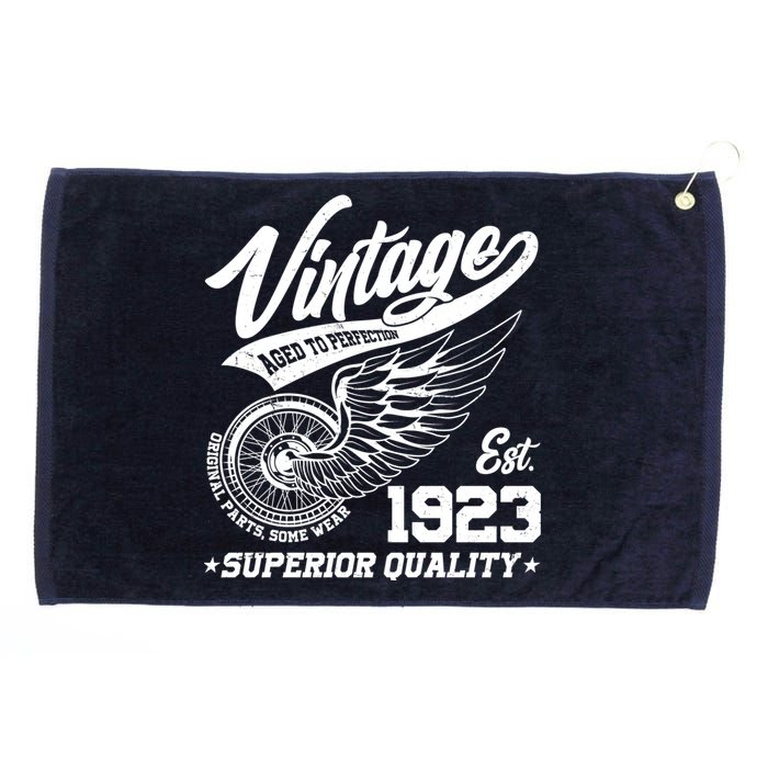 Winged Wheel Vintage 1923 Aged To Perfection Superior Quality 100th Birthday Grommeted Golf Towel