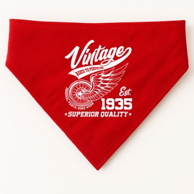 Winged Wheel Vintage 1935 Aged To Perfection Superior Quality 90th Birthday USA-Made Doggie Bandana