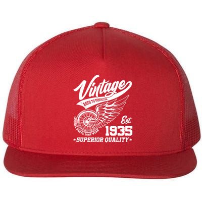 Winged Wheel Vintage 1935 Aged To Perfection Superior Quality 90th Birthday Flatbill Hat