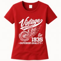 Winged Wheel Vintage 1935 Aged To Perfection Superior Quality 90th Birthday Womens T-Shirt