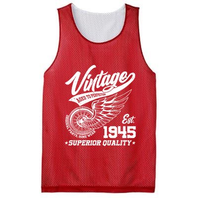 Winged Wheel Vintage 1945 Aged To Perfection Superior Quality 80th Birthday Mesh Reversible Basketball Jersey Tank