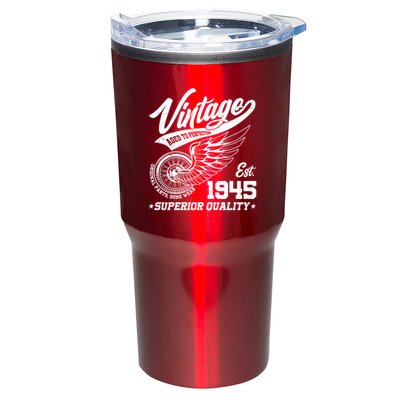 Winged Wheel Vintage 1945 Aged To Perfection Superior Quality 80th Birthday Tumbler