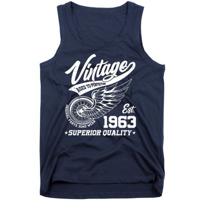 Winged Wheel Vintage 1963 Aged To Perfection Superior Quality 60th Birthday Tank Top