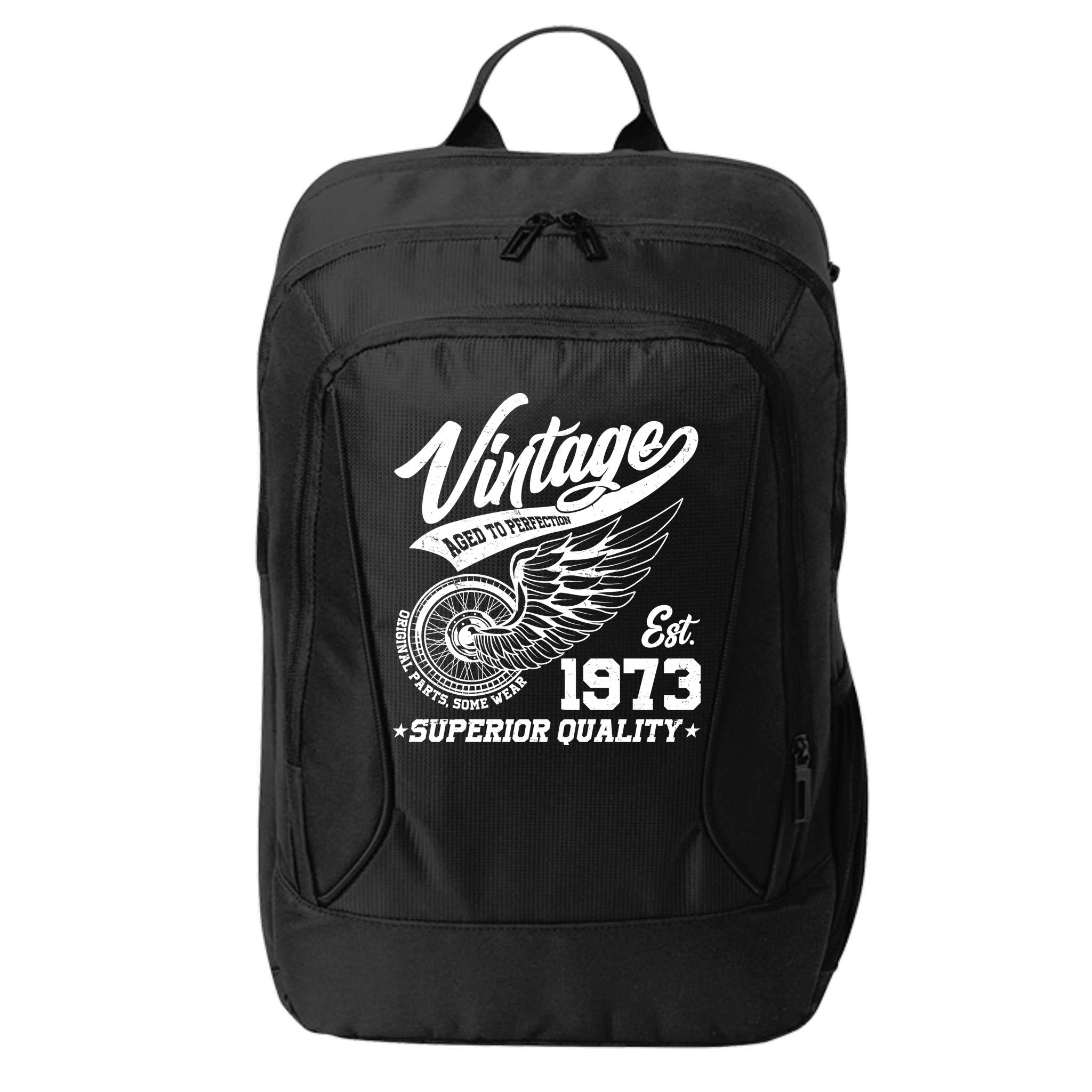 Winged Wheel Vintage 1973 Aged To Perfection Superior Quality 50th Birthday City Backpack