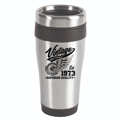 Winged Wheel Vintage 1973 Aged To Perfection Superior Quality 50th Birthday 16oz Travel Tumbler