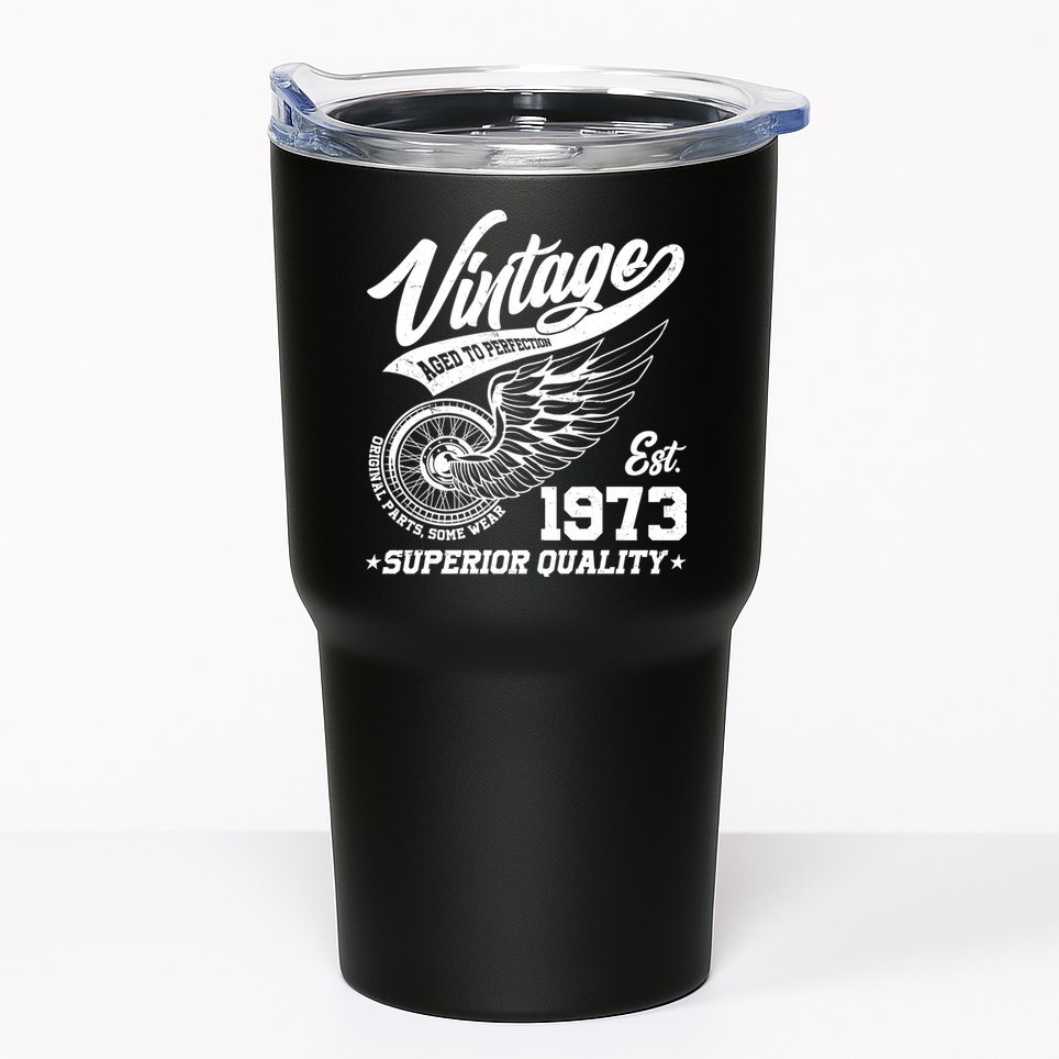 Winged Wheel Vintage 1973 Aged To Perfection Superior Quality 50th Birthday Tumbler