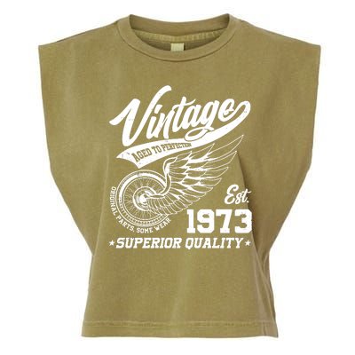 Winged Wheel Vintage 1973 Aged To Perfection Superior Quality 50th Birthday Garment-Dyed Women's Muscle Tee