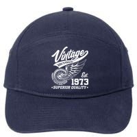 Winged Wheel Vintage 1973 Aged To Perfection Superior Quality 50th Birthday 7-Panel Snapback Hat