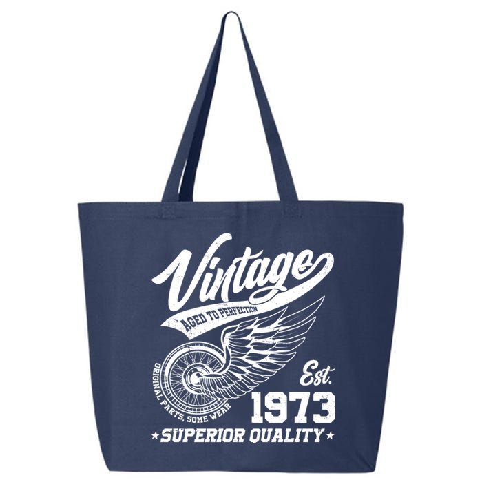 Winged Wheel Vintage 1973 Aged To Perfection Superior Quality 50th Birthday 25L Jumbo Tote