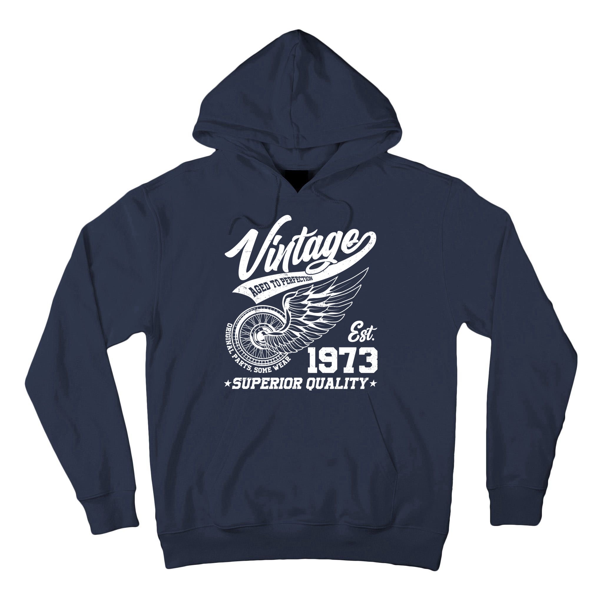 Winged Wheel Vintage 1973 Aged To Perfection Superior Quality 50th Birthday Tall Hoodie