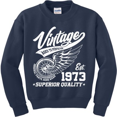 Winged Wheel Vintage 1973 Aged To Perfection Superior Quality 50th Birthday Kids Sweatshirt