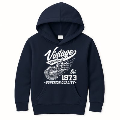 Winged Wheel Vintage 1973 Aged To Perfection Superior Quality 50th Birthday Kids Hoodie