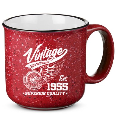 Winged Wheel Vintage 1955 Aged To Perfection Superior Quality 70th Birthday 15oz Campfire Ceramic Mug