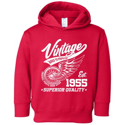 Winged Wheel Vintage 1955 Aged To Perfection Superior Quality 70th Birthday Toddler Hoodie