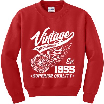 Winged Wheel Vintage 1955 Aged To Perfection Superior Quality 70th Birthday Kids Sweatshirt