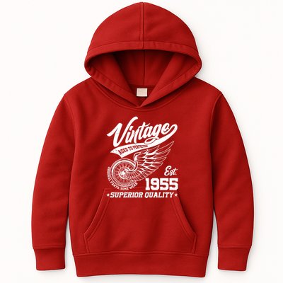 Winged Wheel Vintage 1955 Aged To Perfection Superior Quality 70th Birthday Kids Hoodie