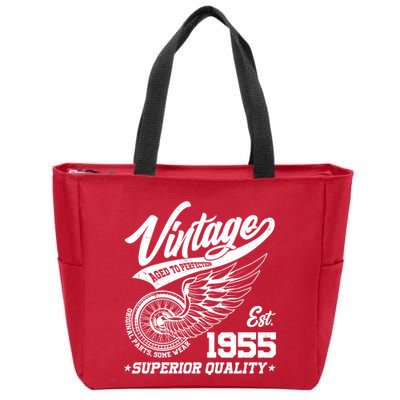 Winged Wheel Vintage 1955 Aged To Perfection Superior Quality 70th Birthday Zip Tote Bag