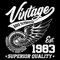 Winged Wheel Vintage 1983 Aged To Perfection Superior Quality 40th Birthday Wool Snapback Cap